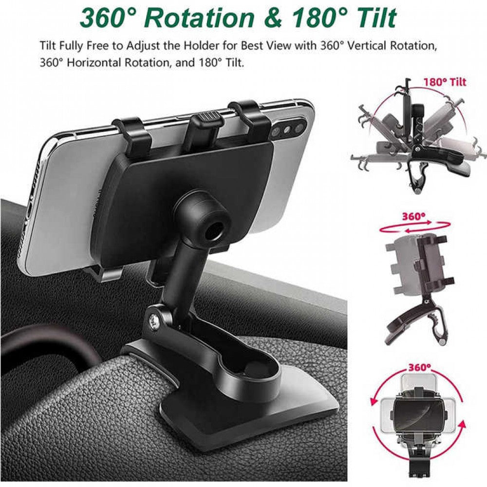 Car Mobile Phone Holder - Strong Grip Ball Head Car Mount Bracket Mobile Holder For All Type Of Car - Black