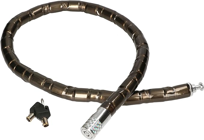 Motorcycle security cable lock (Black) .