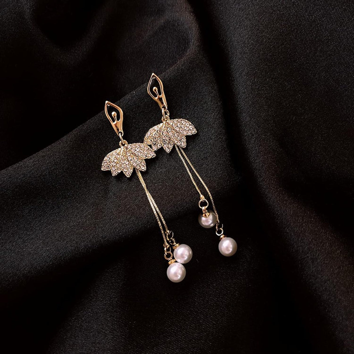 Gold Long Tassel Pearl Earrings: Elegant Women's Gift Jewelry - Shop N Save