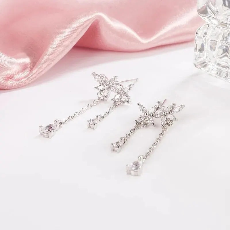Lace Flower Ear Clips: Fashionable Animal Geometric Design - Shop N Save