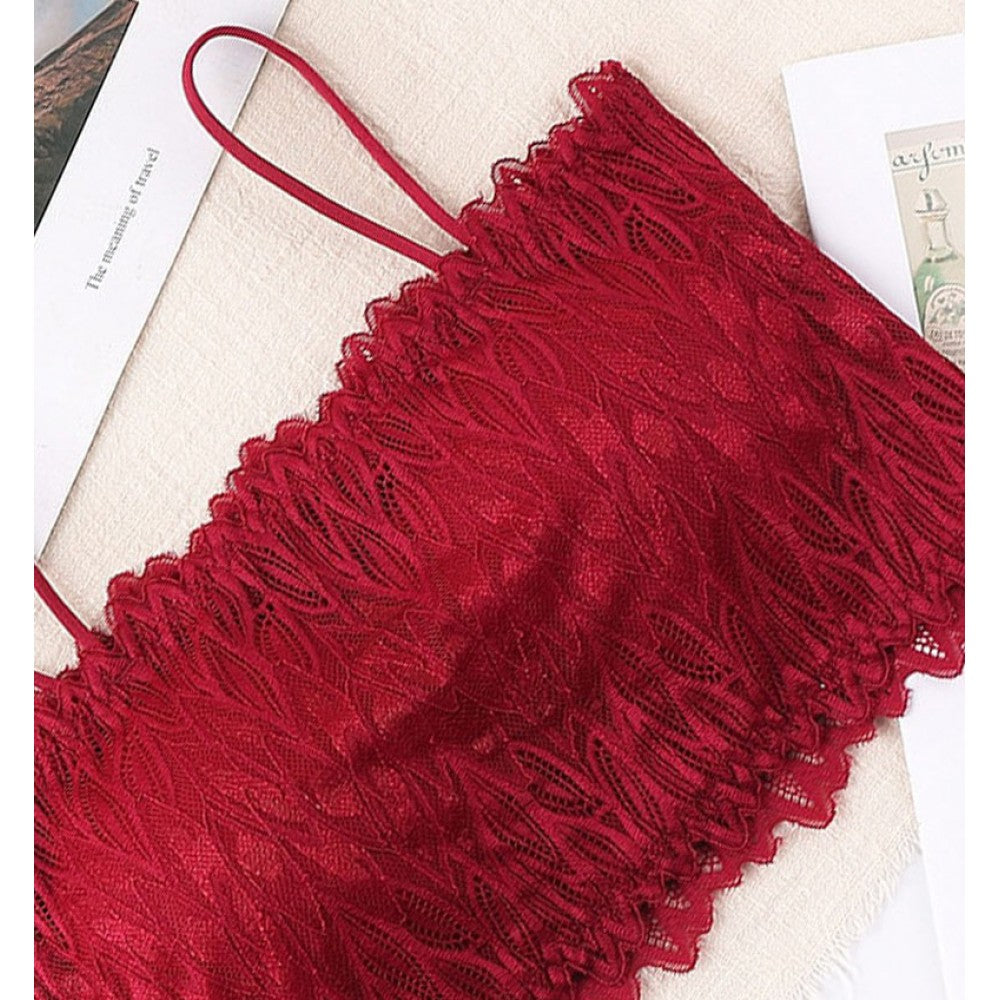 Women Bralette Padded Fashion Tube Top - Red - Shop N Save
