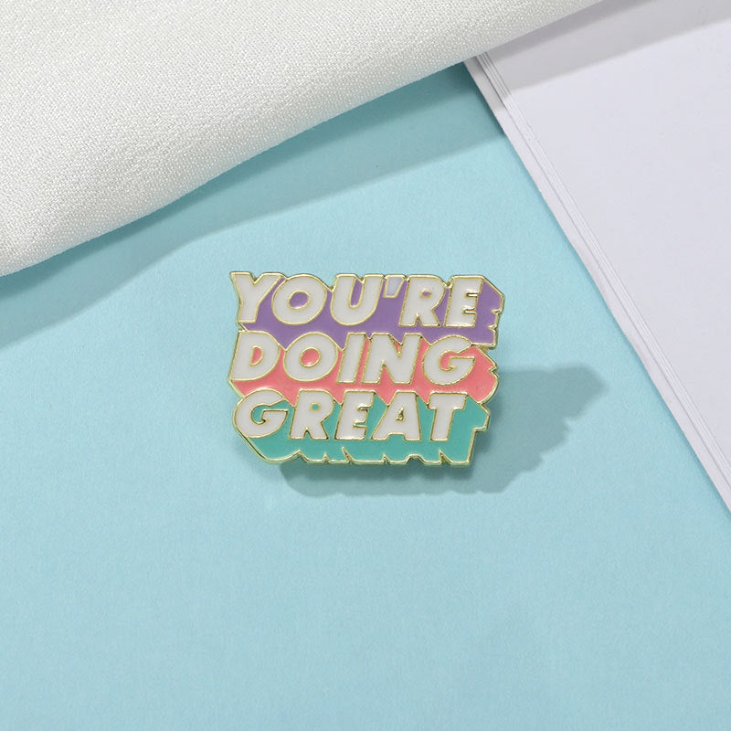 Bag Accessories Decorations Creative English Brooch