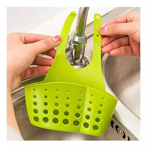 Kitchen Adjustable Snap Sink Storage Strainer Holder - Pink