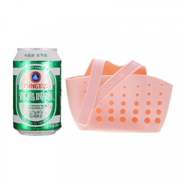 Kitchen Adjustable Snap Sink Storage Strainer Holder - Green