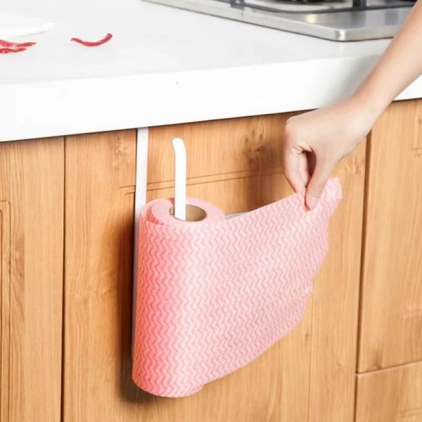 Kitchen Bathroom Cabinet Paper Roll Holder Rack - White - Shop N Save