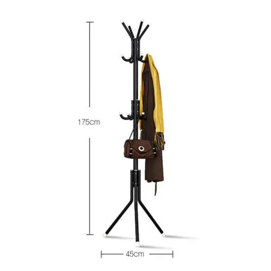 High Quality Stable Metal Multi Hooks Clothes Stand Hanger - Black - Shop N Save
