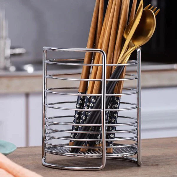 Stainless Steel Kitchen Utensil Chopstick Spoons Holder Rack