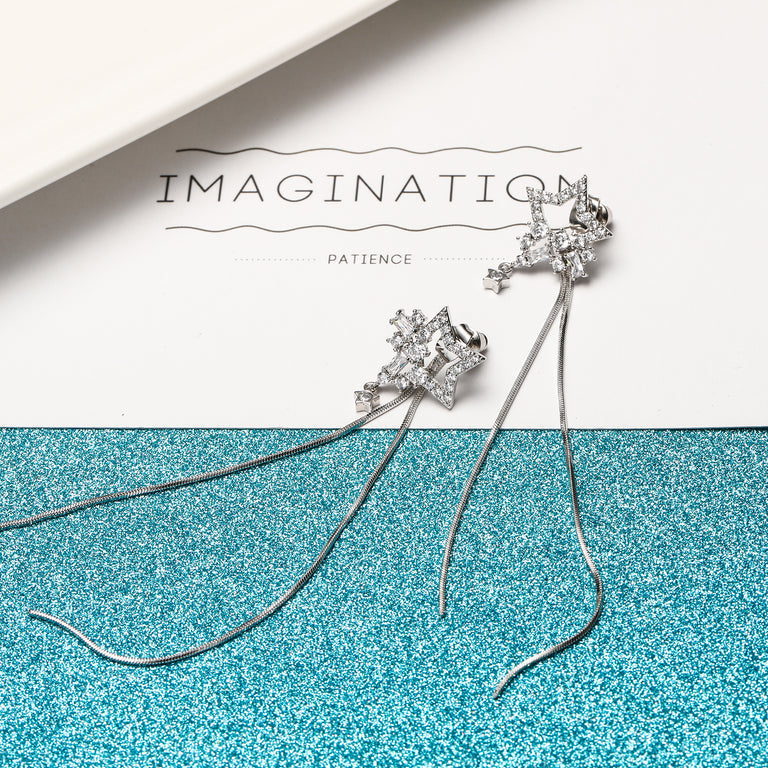 Silver Star Earrings: Delicate Design for Everyday Elegance. - Shop N Save