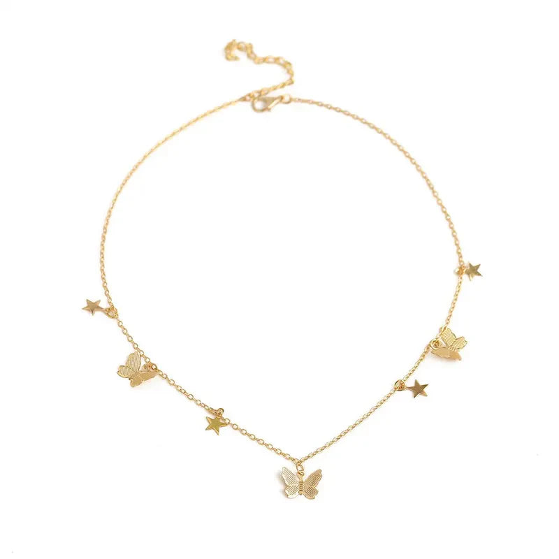 Star & Butterfly Layered Necklaces: Fashion Alloy for Women's - Shop N Save