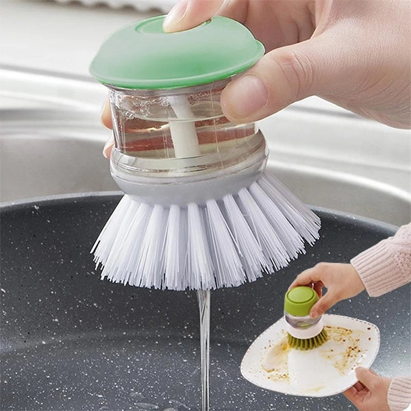 Soap Dispensing Easy Dish Washing Cleaning Brush