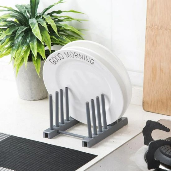 Kitchen Organizer Pot Lid Rack Holder - Gray