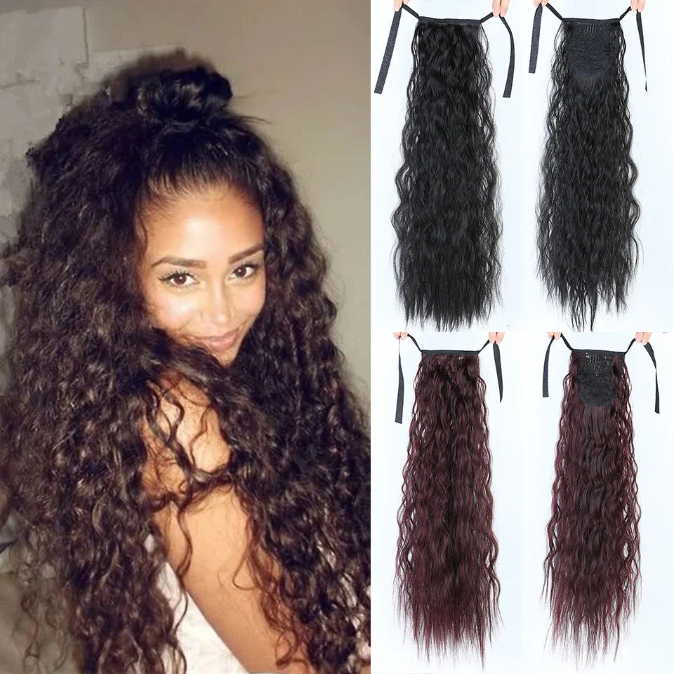 European & American Ponytail Wigs: Chemical Fiber, African Straps