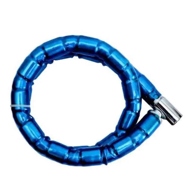 Motorcycle security cable lock (Blue) .