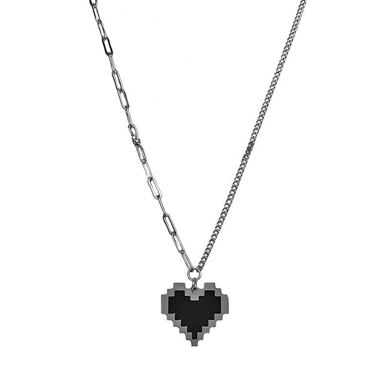 Titanium Steel Heart Necklace - Double Layer, Hip Hop Fashion - Shop N Save