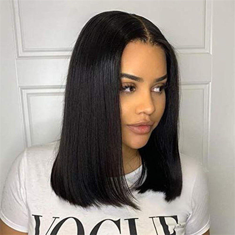 New High-Temperature Fiber Center-Parted Women's Wig