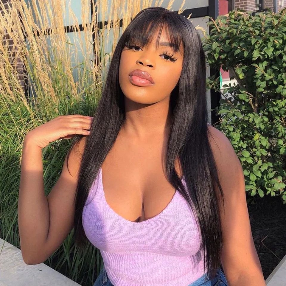 European & American Cross-Border Long Straight Hair Wig: Black Fashion
