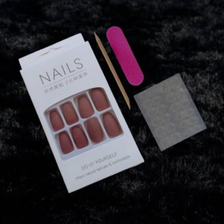 Matte Coffin Fake Nails - 24pcs Easy Wear & Unload, Trendy Medium Length - Shop N Save