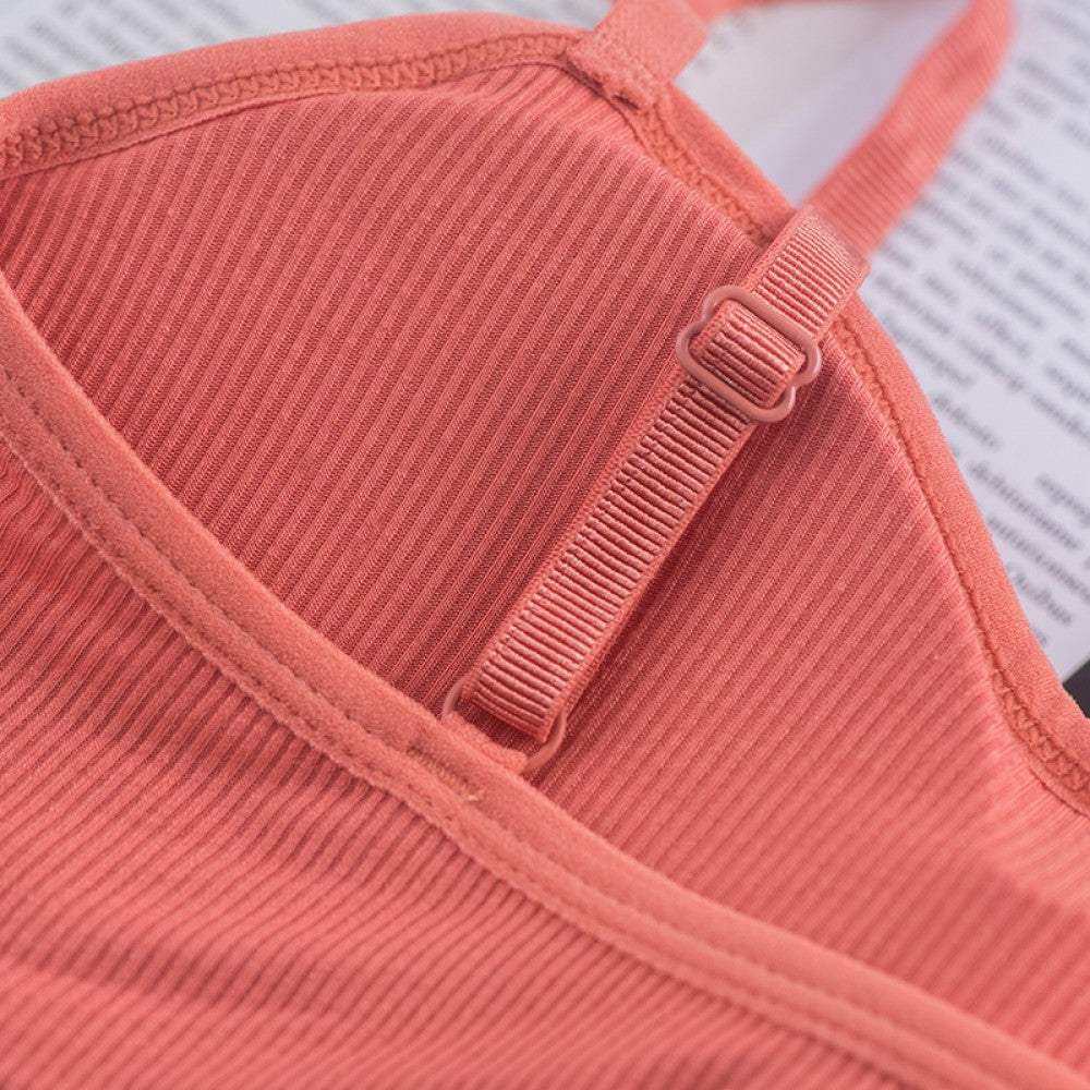 Woman Seamless Bras Vest Thread Beautiful Back - Peach - Shop N Save