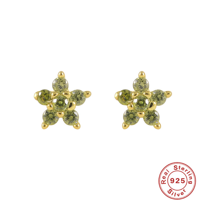 Color Diamond Snowflake Fashion Trending Earrings
