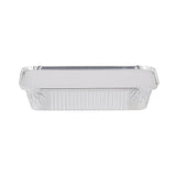 Hotpack Disposable Food Storage, Take away Aluminum Rectangle Food Container Silver 890ml with Lid, 50 Pieces - Shop N Save
