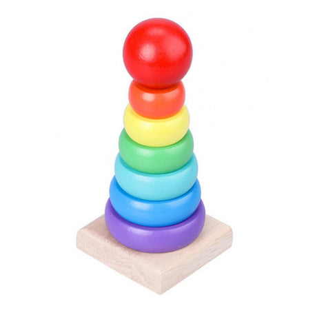 Mini Rainbow Tower Colorful 8-Layer Infant New Born Educational Toy - Shop N Save