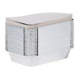 Hotpack Disposable Food Storage, Take away Aluminum Rectangle Food Container Silver 890ml with Lid, 50 Pieces - Shop N Save
