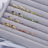 Color Diamond Snowflake Fashion Trending Earrings