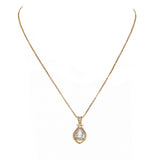 European and American necklace jewelry Light luxury simple style niche perfume bottle water drop transparent crystal zircon necklace accessories