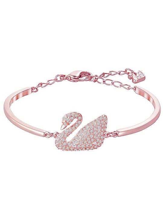 CZ Rose Gold Swan Jewelry Set - Pendant Bracelet Earrings Ring - Shop N Save