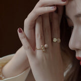 Open Ring With Micro-set Details Elegant And Stylish For Women