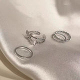 Fashion Butterfly Metal Punk Rings For Teenagers Gift Jewellery Buckle