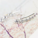 Zircon Earrings For Women Girl Accessories Jewelry - Silver