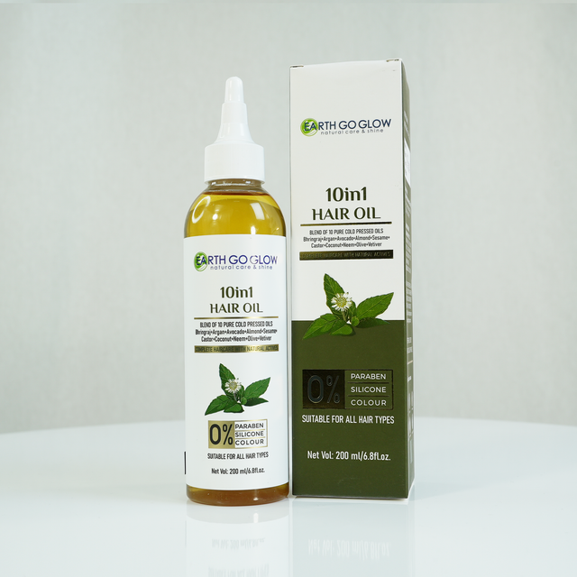 EARTH GO GLOW 10 IN 1 HAIR OIL (200ml) - Shop N Save