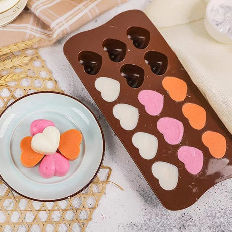Heart Ice Cubes And Chocolate Silicone Mold - Choclate - Shop N Save
