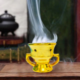Crystal Shiny Ceramic Incense Oud Burner - Golden