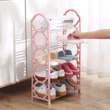 Wide Capacity 5 Layers Creative Design Foldable Shoe Rack - Sea Green - Shop N Save