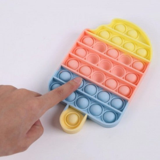 Push Ice Cream Pop Bubble Sensory Fidget Toy Antistress Anxiety Relief