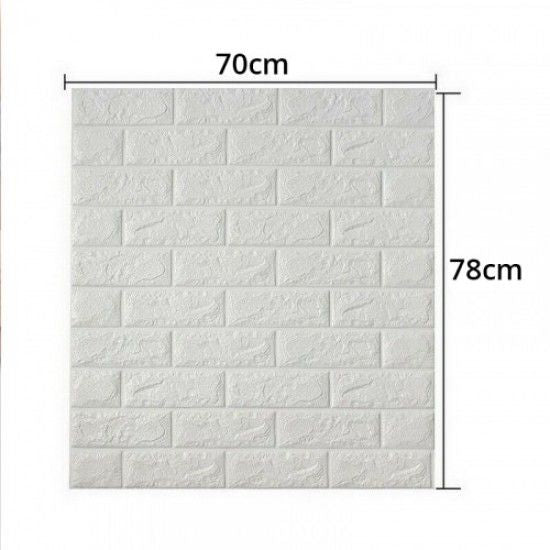 3D Wall Wallpaper Self-Adhesive 70 x 78 CM - Black