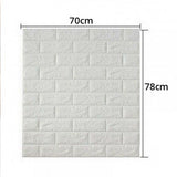 3D Wall Wallpaper Self-Adhesive 70 x 78 CM - White
