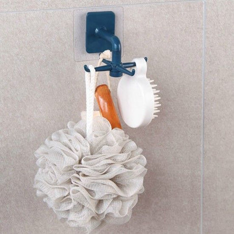 Hole-free Rotating Kitchen Wall Hook - Dark Blue