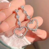 Korean Love Tassel Earrings: Silvery Fashion for Party Gift - Shop N Save