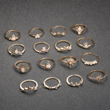 Opal Diamond Joint Ring Set - European American Retro Style - Shop N Save
