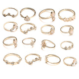 Opal Diamond Joint Ring Set - European American Retro Style - Shop N Save