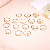 Opal Diamond Joint Ring Set - European American Retro Style - Shop N Save