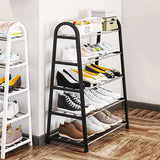 Lightweight Grey Plastic Shoe Rack Space-Saving Foldable Storage Solution for Home Office or School