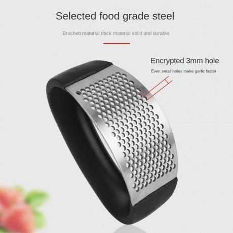 Garlic Presses 3 in 1 Manual Stainless Steel Ginger Chopper with Ergonomic Handle Black