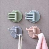 Multi Functional 3 Branch Rotating Wall Hook - light pink