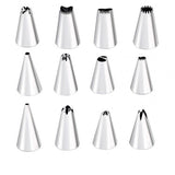 Full set of stainless steel piping tip tool - White