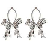 Elegant Bow Dangle Earrings: Exquisite Bowknot Design for Women. - Shop N Save