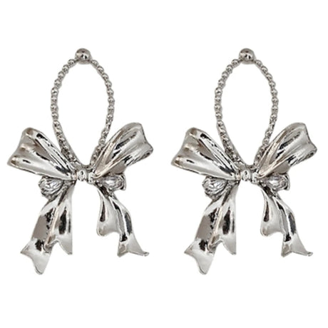 Elegant Bow Dangle Earrings: Exquisite Bowknot Design for Women. - Shop N Save